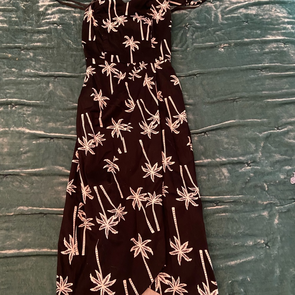 Collectif black tiki palm tree wiggle sarong xxs - Picture 3 of 4